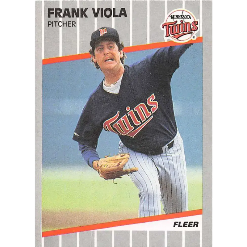 1989 Fleer #127 Frank Viola EX Excellent Minnesota Twins Baseball Card - Baseball Card Single
