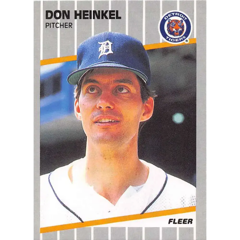 1989 Fleer #133 Don Heinkel EX Excellent Detroit Tigers Baseball Card - Baseball Card Single
