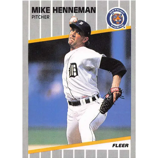 1989 Fleer #134 Mike Henneman EX Excellent Baseball Card