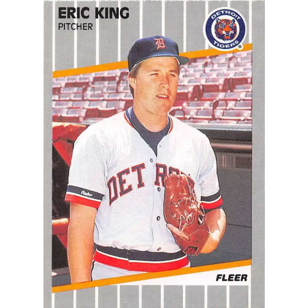 1989 Fleer #136 Eric King EX Excellent Detroit Tigers Baseball Card - Baseball Card Single