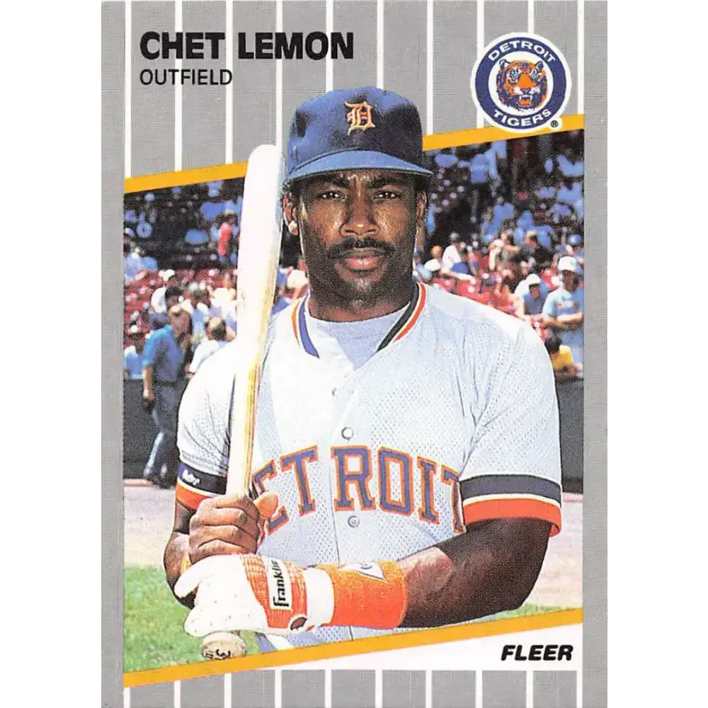 1989 Fleer #137 Chet Lemon EX Excellent Detroit Tigers Baseball Card - Baseball Card Single