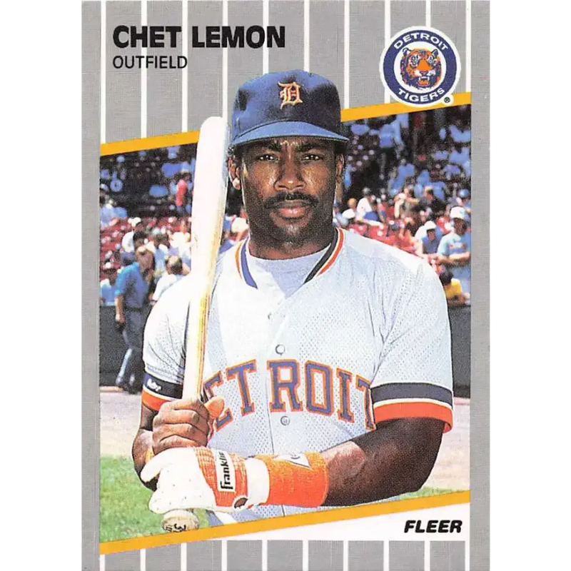 1989 Fleer #137 Chet Lemon EX Excellent Detroit Tigers Baseball Card - Baseball Card Single