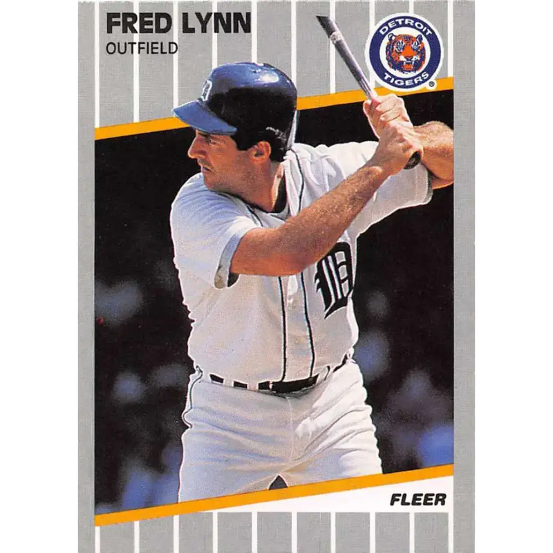 1989 Fleer #138 Fred Lynn EX Excellent Detroit Tigers Baseball Card - Baseball Card Single