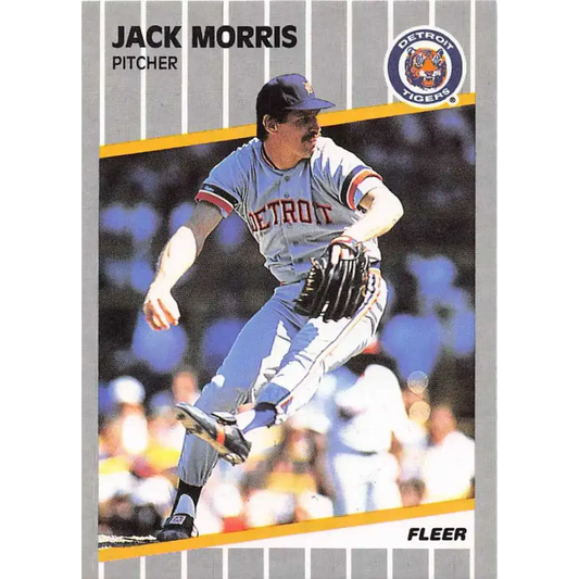 1989 Fleer #139 Jack Morris EX Excellent Detroit Tigers Baseball Card - Baseball Card Single