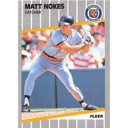 1989 Fleer #140 Matt Nokes EX Excellent Detroit Tigers Baseball Card