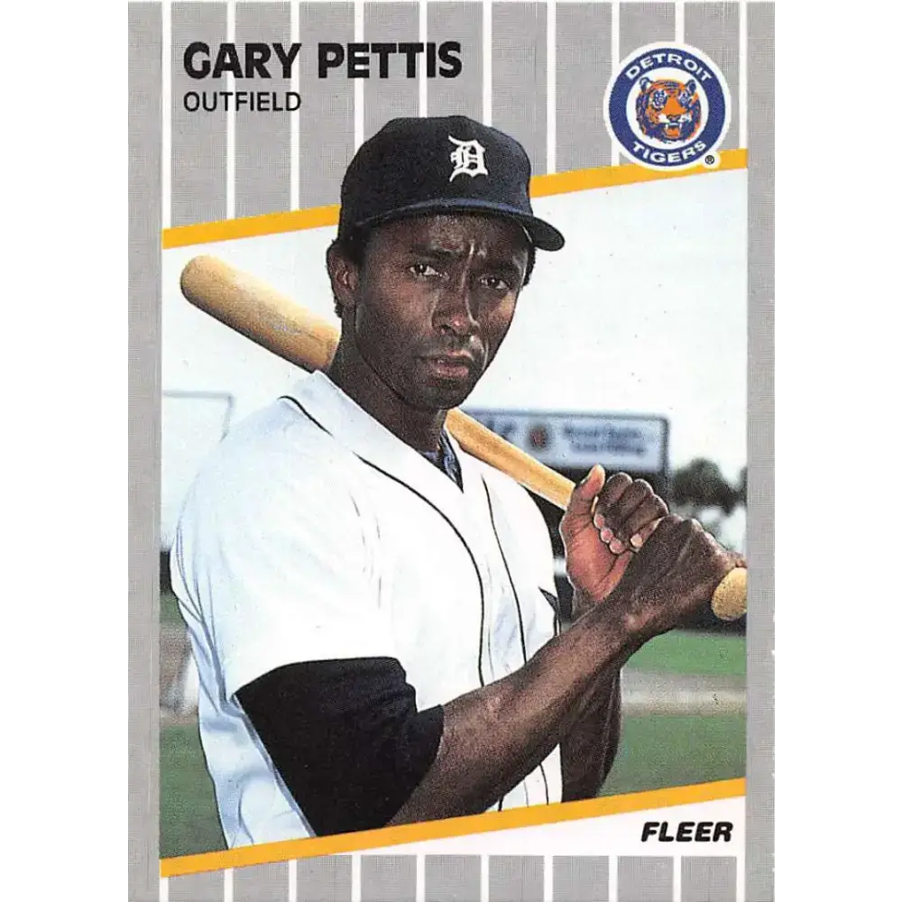 1989 Fleer #141 Gary Pettis EX Excellent Detroit Tigers Baseball Card - Baseball Card Single