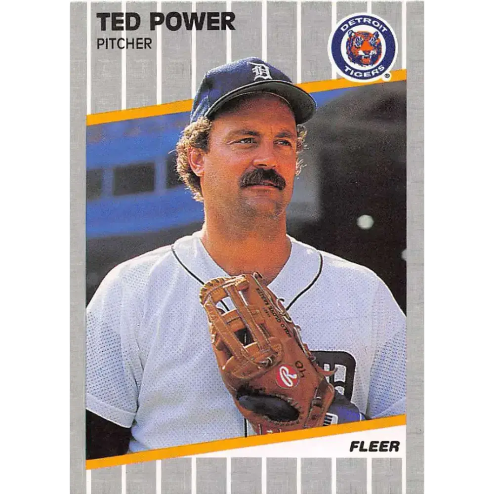 1989 Fleer #142 Ted Power EX Excellent Detroit Tigers Baseball Card - Baseball Card Single