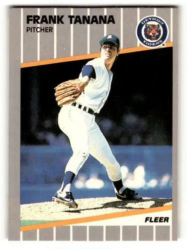 Original gloss 1989 Fleer Frank Tanana Detroit Tigers baseball card NM near M