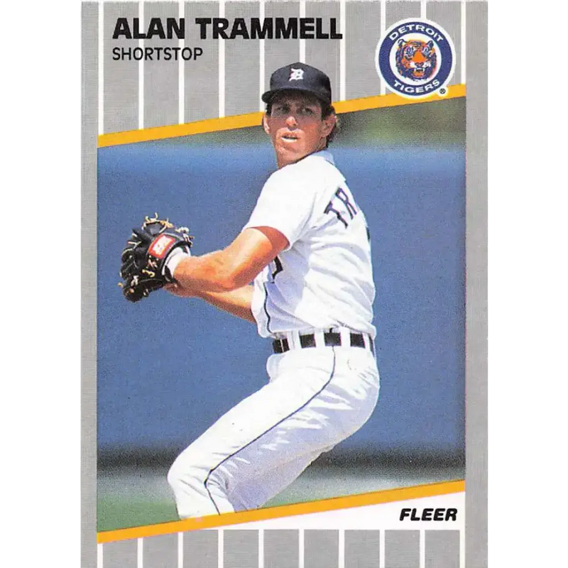 1989 Fleer #148 Alan Trammell EX Excellent Detroit Tigers Baseball Card - Baseball Card Single