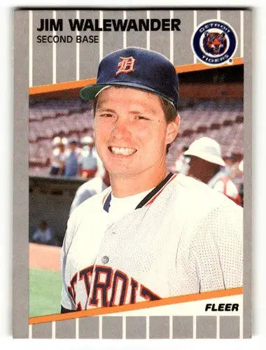 1989 Fleer Jim Walewander Detroit Tigers baseball card with original gloss