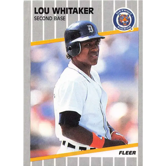 1989 Fleer #151 Lou Whitaker EX Excellent Detroit Tigers Baseball Card