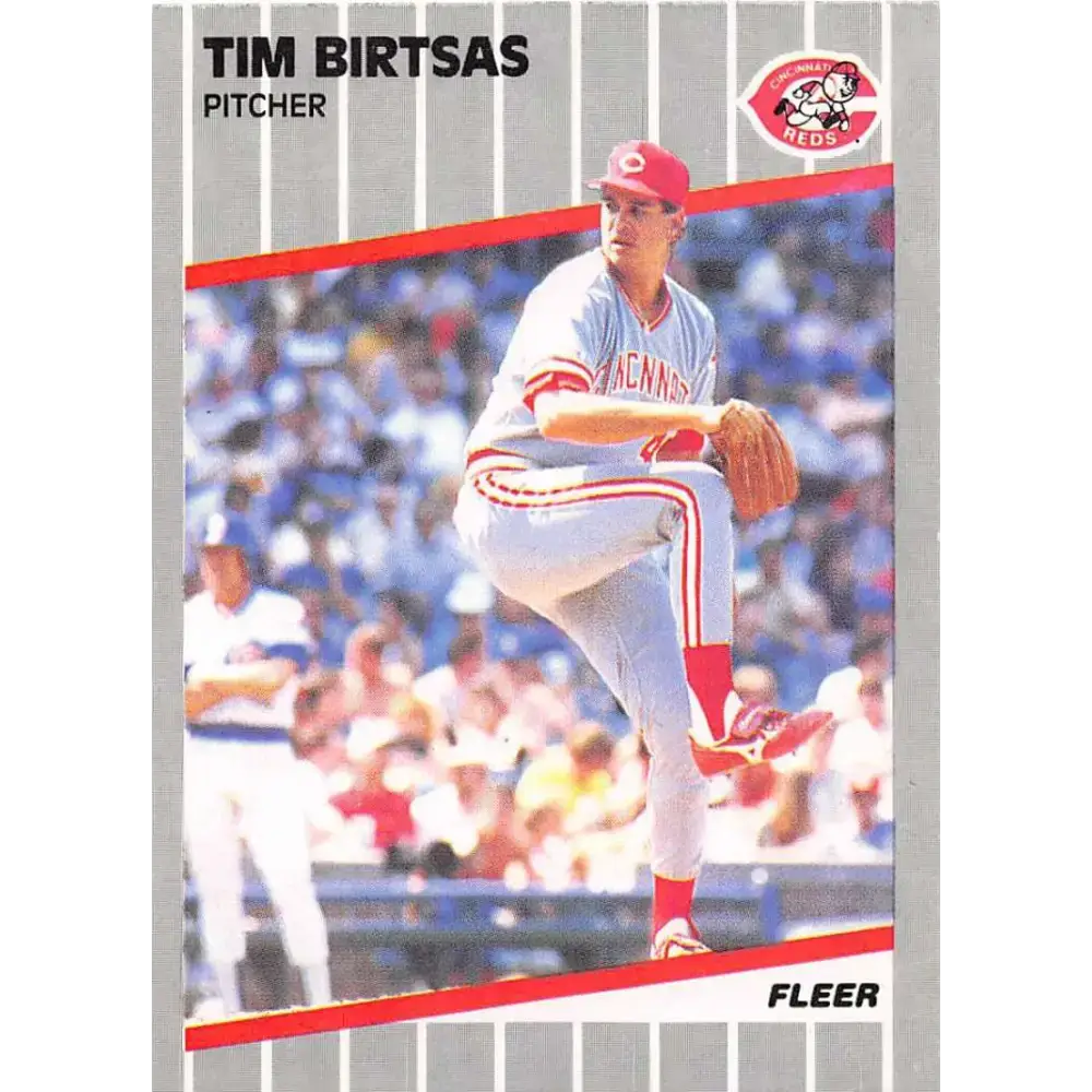 1989 Fleer #152 Tim Birtsas EX Excellent Cincinnati Reds Baseball Card - Baseball Card Single