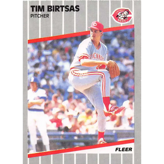 1989 Fleer #152 Tim Birtsas EX Excellent Cincinnati Reds Baseball Card - Baseball Card Single