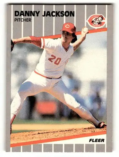 Danny Jackson Cincinnati Reds baseball card from 1989 Fleer series NM Near ID 54335