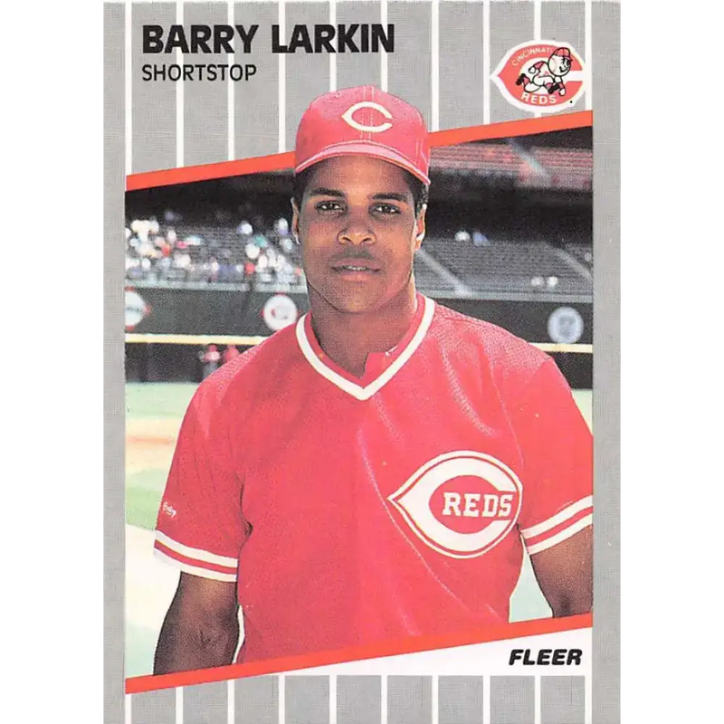 1989 Fleer #164 Barry Larkin EX Excellent Cincinnati Reds Baseball Card - Baseball Card Single