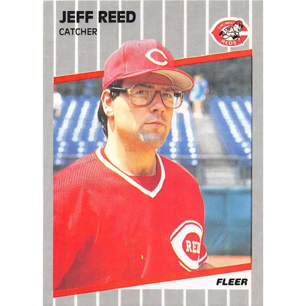 1989 Fleer #167 Jeff Reed EX Excellent Cincinnati Reds Baseball Card - Baseball Card Single