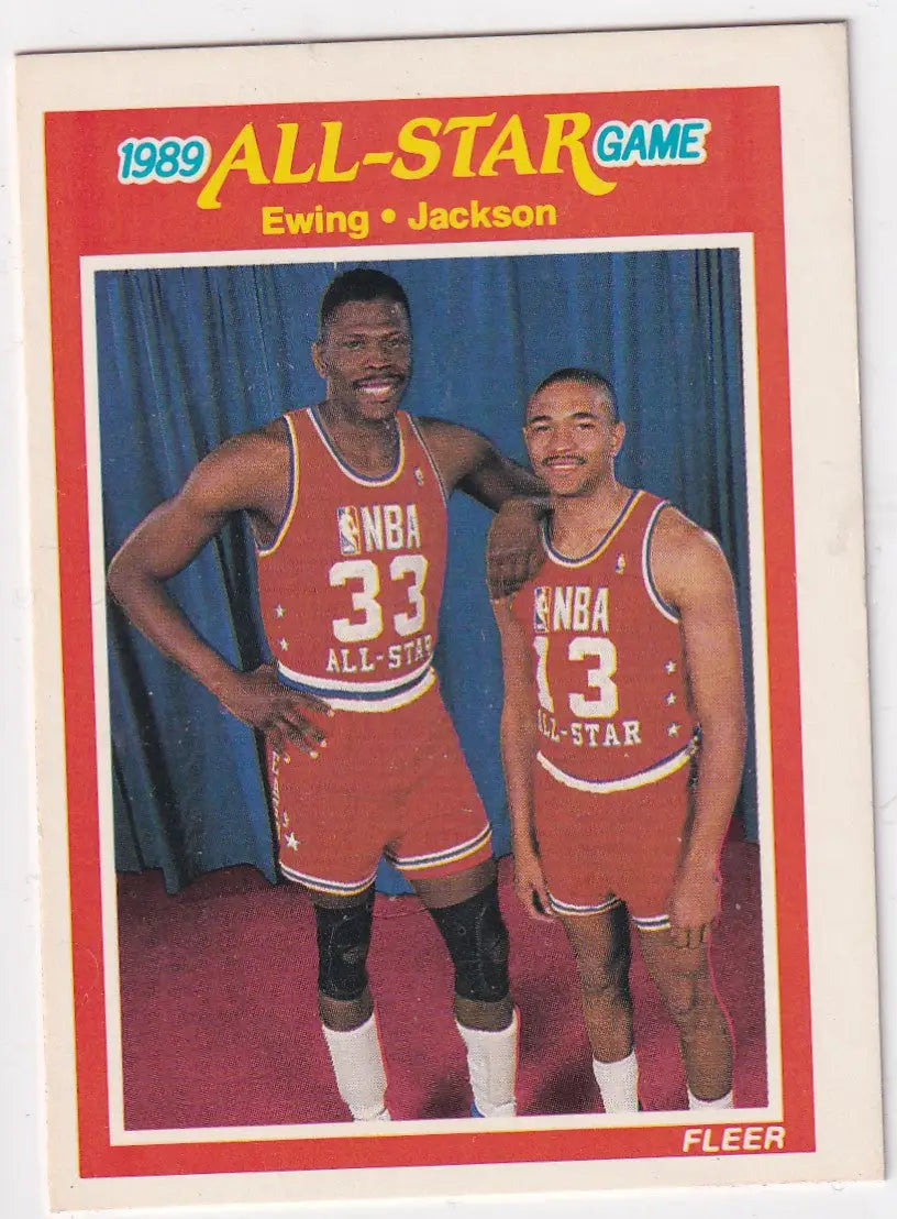 1989 FLEER #167 PATRICK EWING ALL STAR- NEW YORK KNICKS - Basketball Card Single