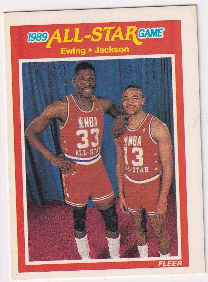 1989 FLEER #167 PATRICK EWING ALL STAR- NEW YORK KNICKS - Basketball Card Single