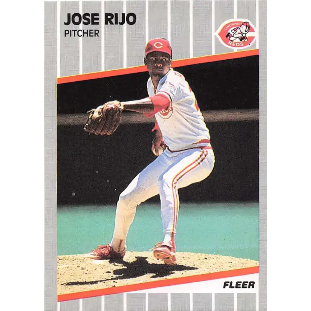 1989 Fleer #168 Jose Rijo EX Excellent Cincinnati Reds Baseball Card - Baseball Card Single