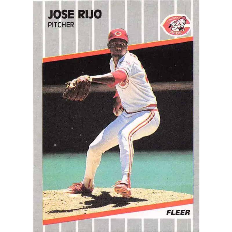 1989 Fleer #168 Jose Rijo EX Excellent Cincinnati Reds Baseball Card - Baseball Card Single