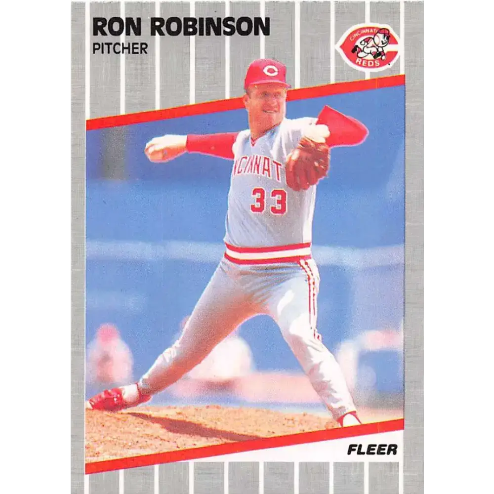 1989 Fleer #169 Ron Robinson EX Excellent Cincinnati Reds Baseball Card - Baseball Card Single
