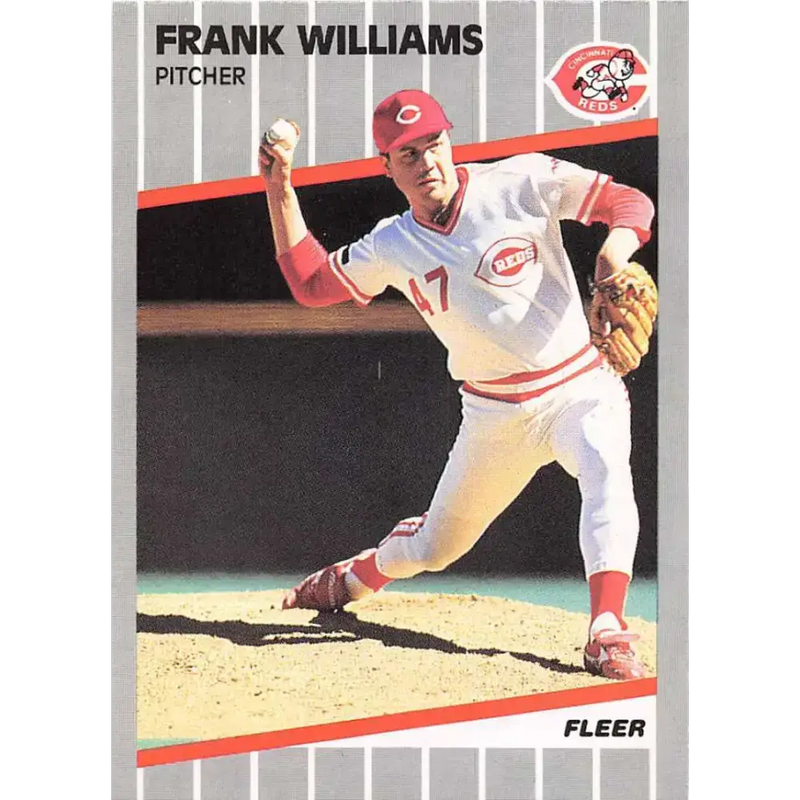 1989 Fleer #174 Frank Williams EX Excellent Cincinnati Reds Baseball Card - Baseball Card Single
