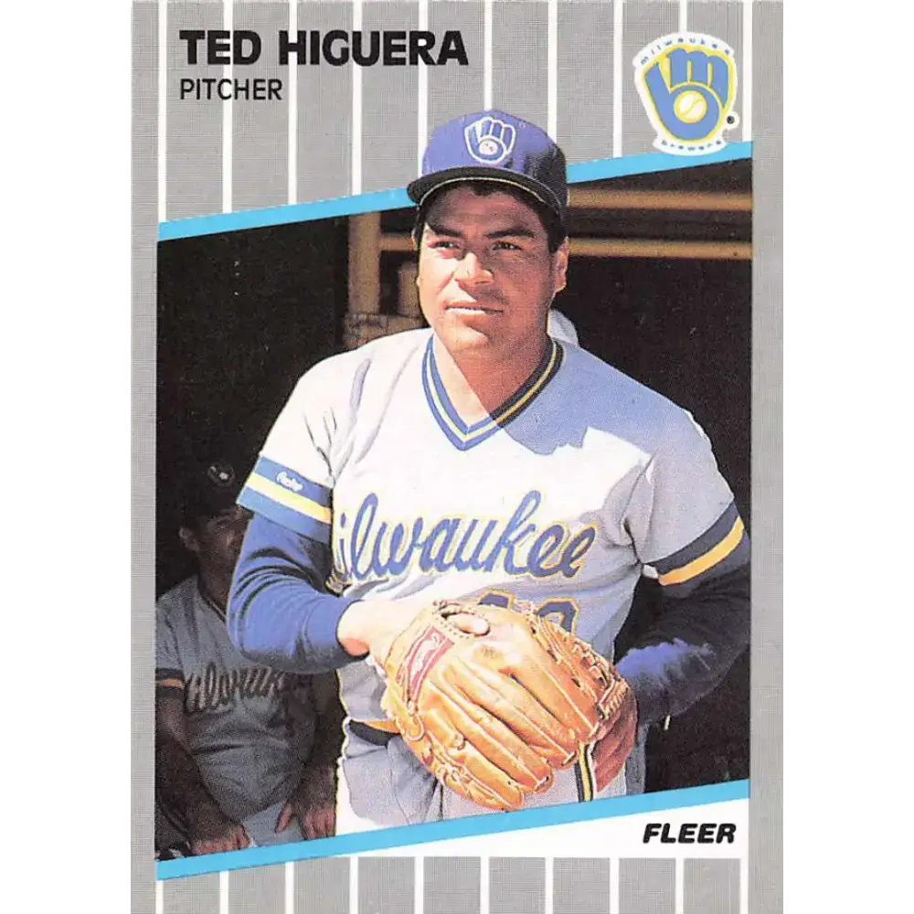 1989 Fleer #188 Teddy Higuera EX Excellent Milwaukee Brewers Baseball Card - Baseball Card Single