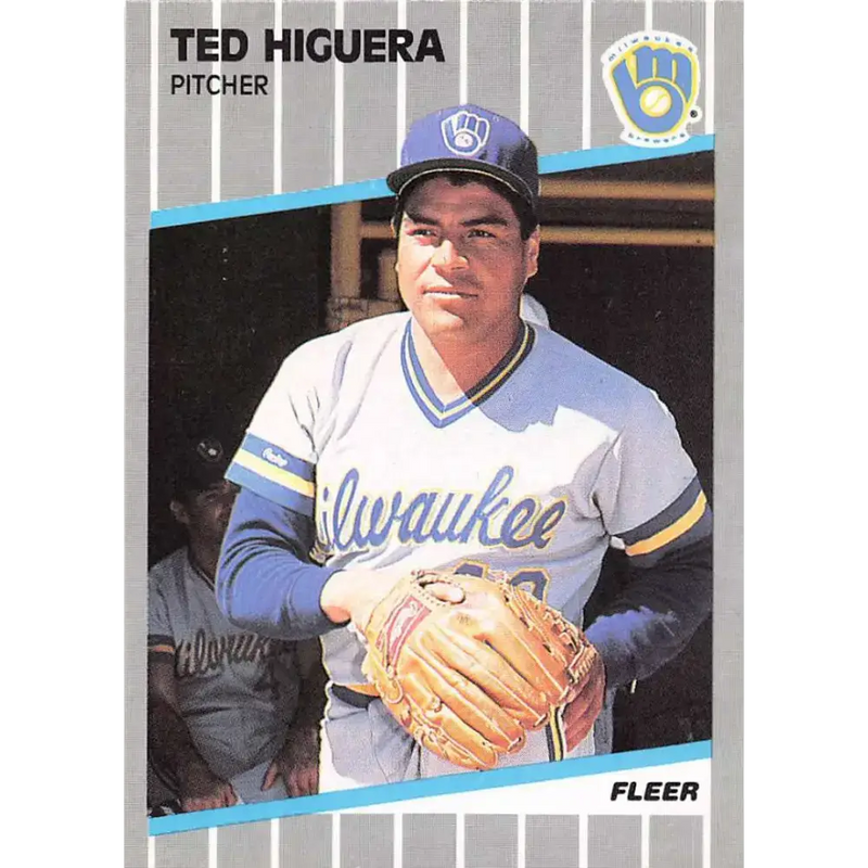 1989 Fleer #188 Teddy Higuera EX Excellent Milwaukee Brewers Baseball Card - Baseball Card Single