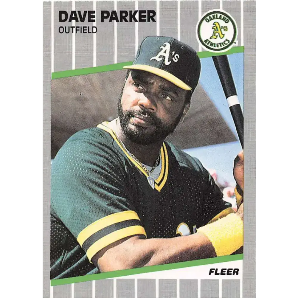 1989 Fleer #19 Dave Parker EX Excellent Oakland Athletics Baseball Card - Baseball Card Single