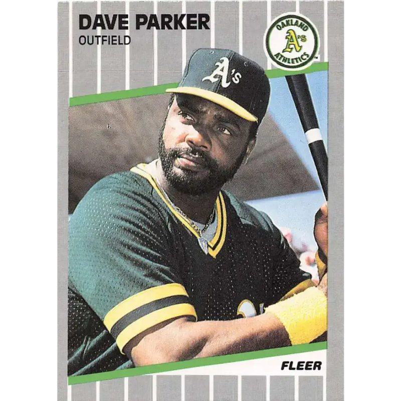 1989 Fleer #19 Dave Parker EX Excellent Oakland Athletics Baseball Card - Baseball Card Single