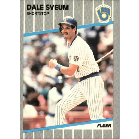 1989 Fleer #198 Dale Sveum EX Excellent Milwaukee Brewers Baseball Card