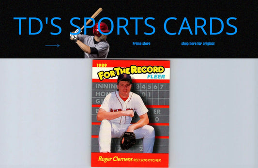 1989 Fleer Roger Clemens baseball card for the record collectible product