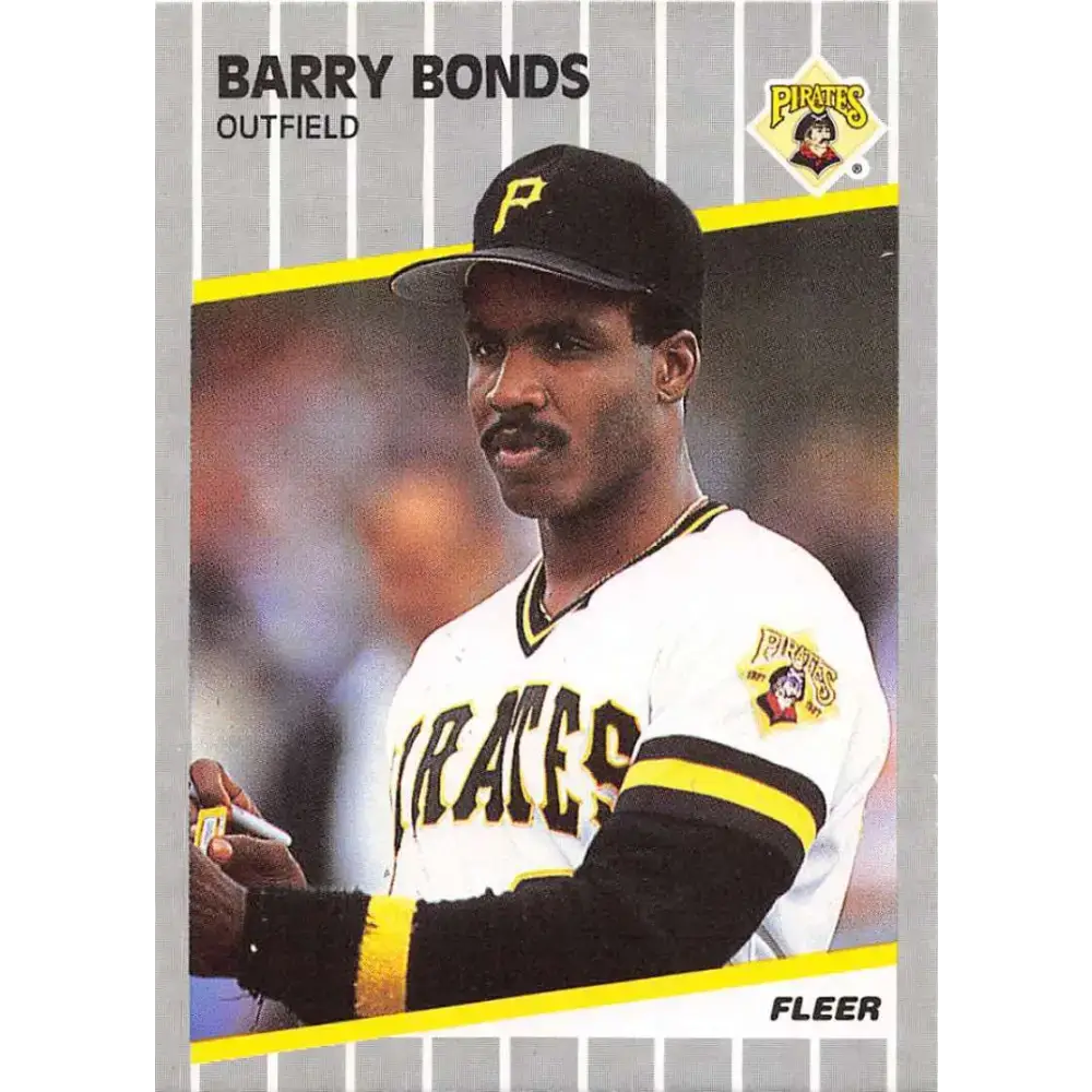 1989 Fleer #202 Barry Bonds EX Excellent Pittsburgh Pirates Baseball Card - Baseball Card Single