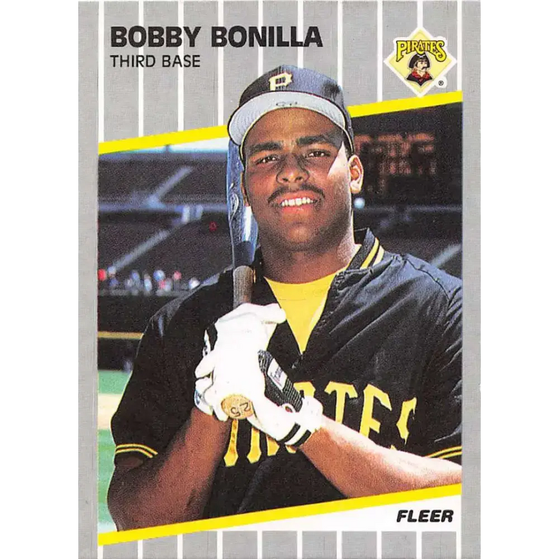 1989 Fleer #203 Bobby Bonilla EX Excellent Pittsburgh Pirates Baseball Card - Baseball Card Single