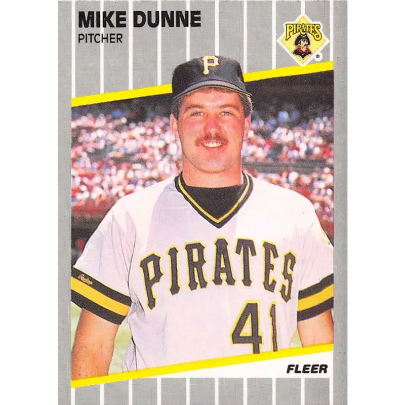 1989 Fleer #207 Mike Dunne EX Excellent Pittsburgh Pirates Baseball Card - Baseball Card Single