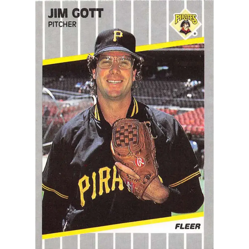 1989 Fleer #210 Jim Gott EX Excellent Pittsburgh Pirates Baseball Card - Baseball Card Single