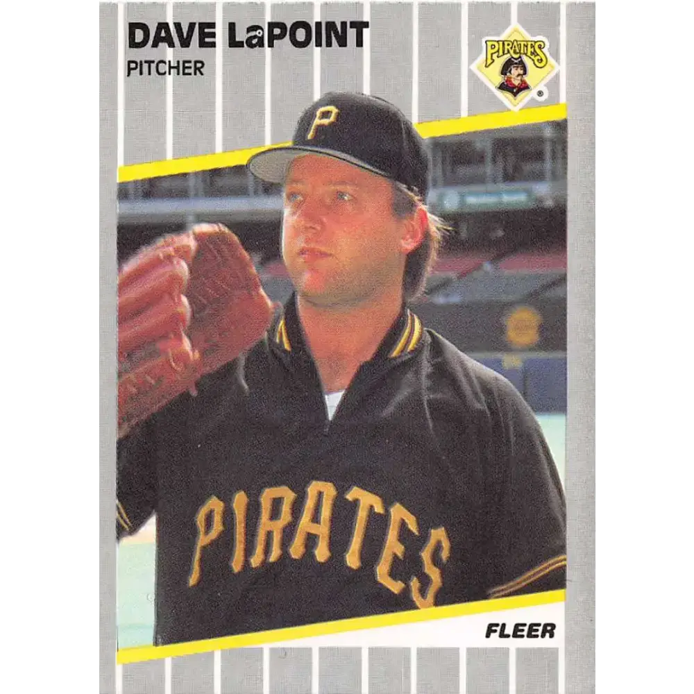 1989 Fleer #212 Dave LaPoint EX Excellent Pittsburgh Pirates Baseball Card - Baseball Card Single