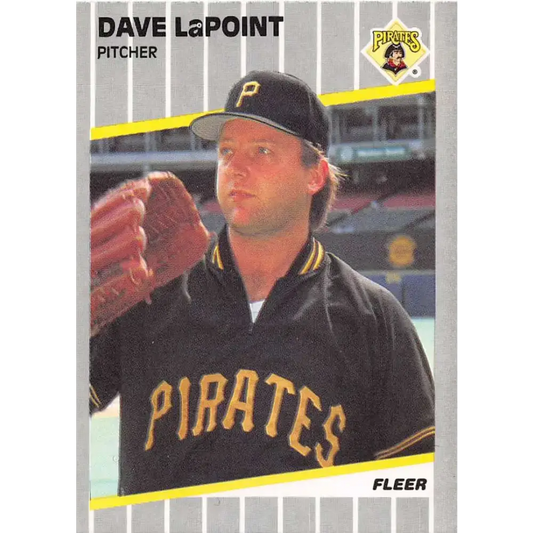1989 Fleer #212 Dave LaPoint EX Excellent Pittsburgh Pirates Baseball Card - Baseball Card Single