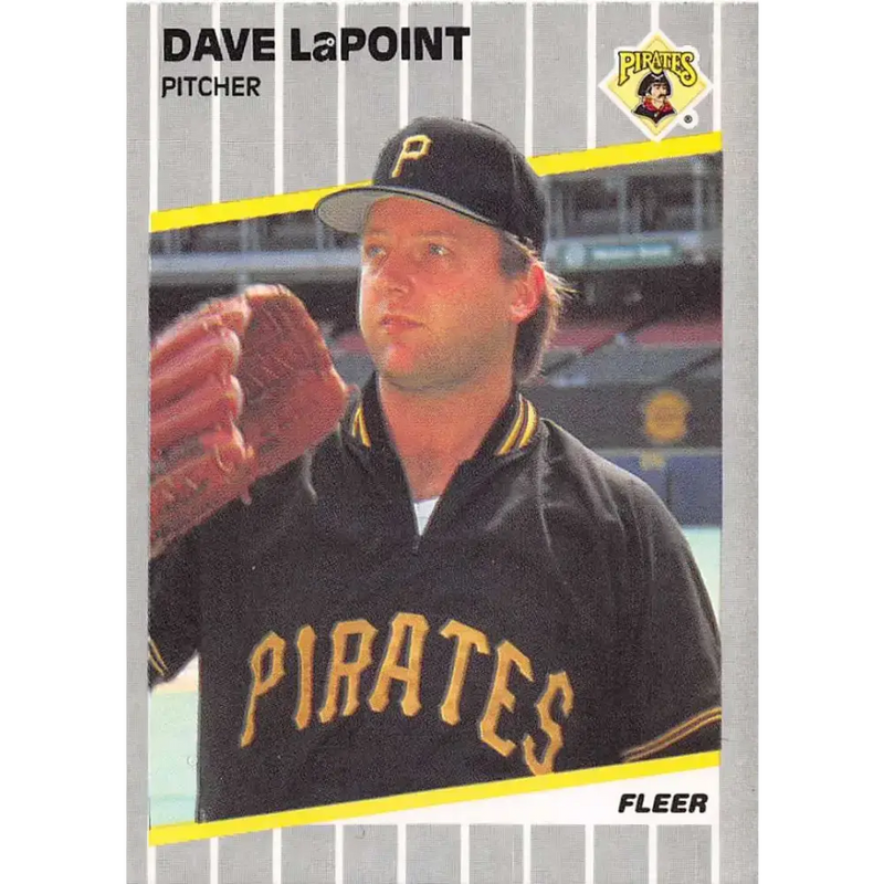 1989 Fleer #212 Dave LaPoint EX Excellent Pittsburgh Pirates Baseball Card - Baseball Card Single