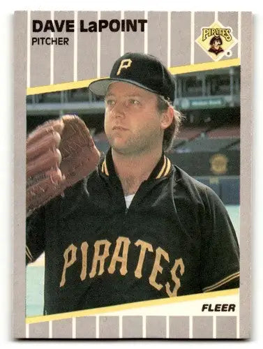 Original gloss 1989 Fleer Dave LaPoint Pittsburgh Pirates baseball card image