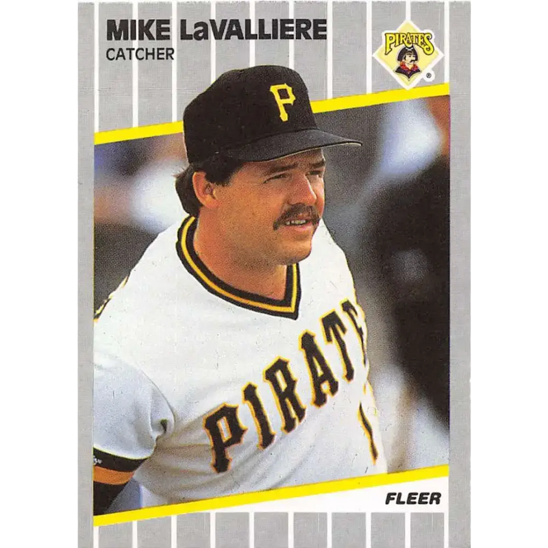 1989 Fleer #213 Mike LaValliere EX Excellent Pittsburgh Pirates Baseball Card - Baseball Card Single