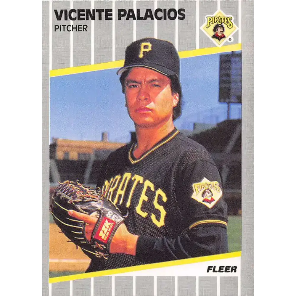 1989 Fleer #216 Vicente Palacios EX Excellent Pittsburgh Pirates Baseball Card - Baseball Card Single