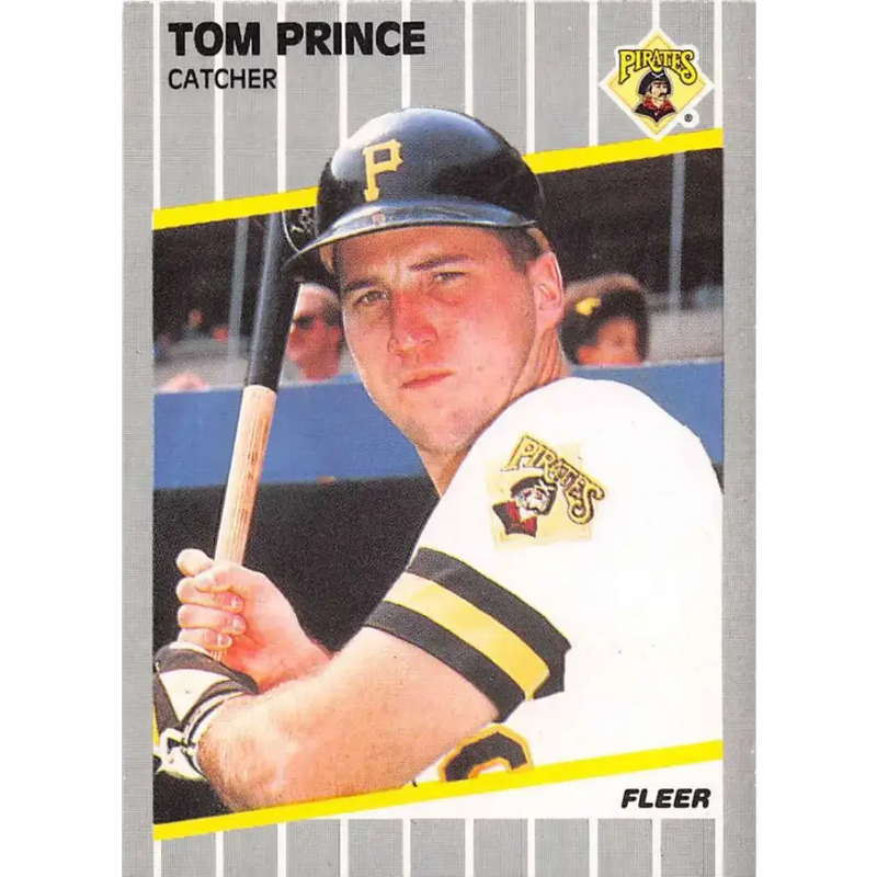 1989 Fleer #217 Tom Prince EX Excellent Pittsburgh Pirates Baseball Card - Baseball Card Single