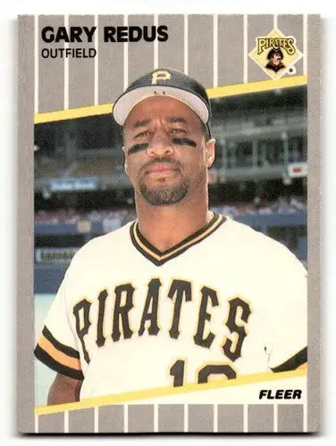Original gloss 1989 Fleer Gary Redus Pittsburgh Pirates baseball card near ID 60695