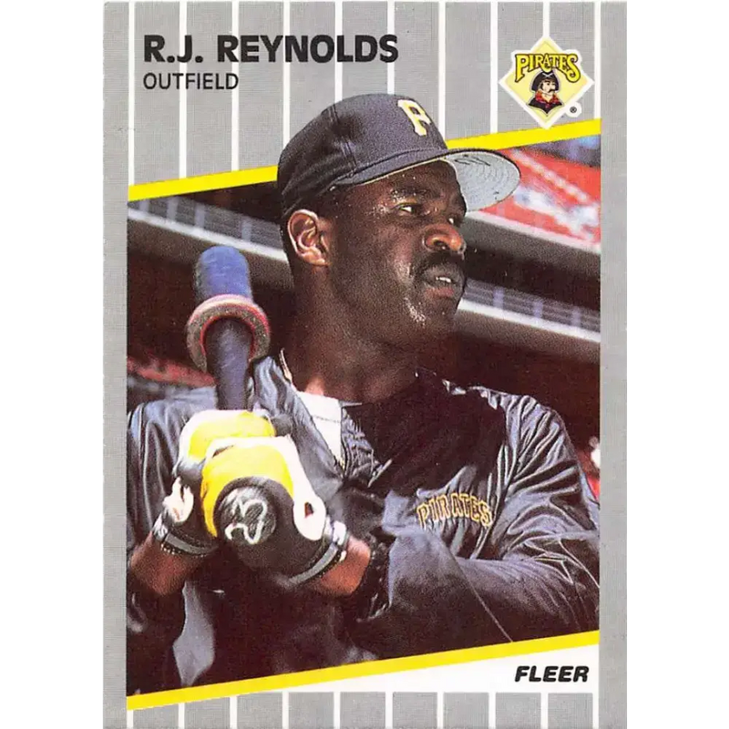 1989 Fleer #219 R.J. Reynolds EX Excellent Pittsburgh Pirates Baseball Card - Baseball Card Single