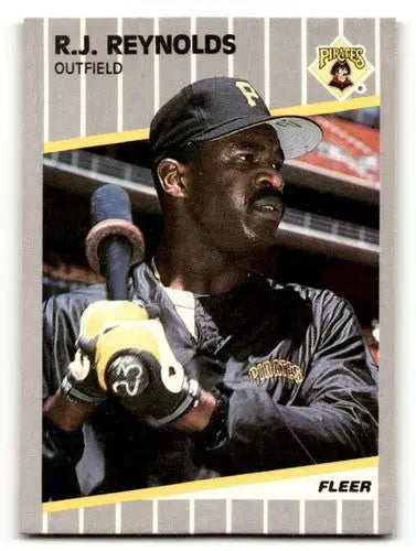 1989 Fleer R.J. Reynolds Pirates Baseball Card with original gloss in Pirates baseball cards collection