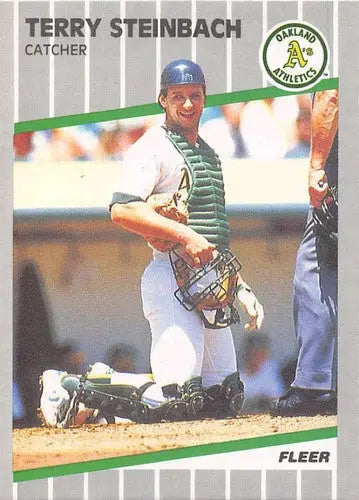 1989 Fleer #22 Terry Steinbach NM-MT Athletics - Baseball Card Single