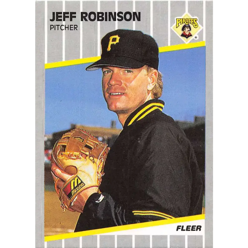 1989 Fleer #220 Jeff Robinson EX Excellent Pittsburgh Pirates Baseball Card - Baseball Card Single