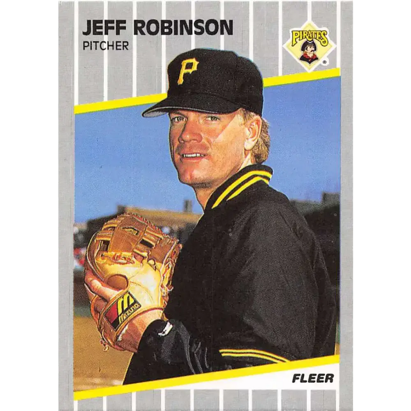1989 Fleer #220 Jeff Robinson EX Excellent Pittsburgh Pirates Baseball Card - Baseball Card Single