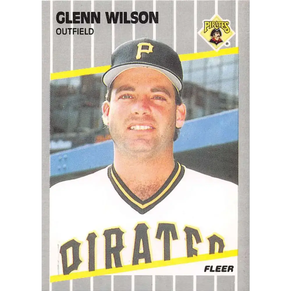 1989 Fleer #224 Glenn Wilson EX Excellent Pittsburgh Pirates Baseball Card - Baseball Card Single